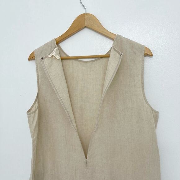 Eileen Fisher Organic Linen Relaxed Romper/Jumpsuit Women’s s Size Large - Picture 11 of 13